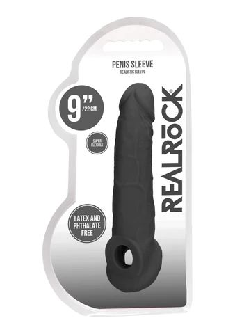 9&quot; Penis Sleeve, Colour: Black