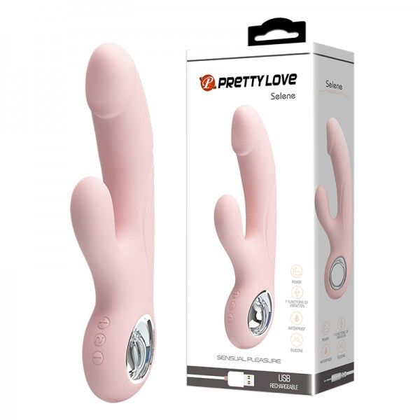 Selene - Rabbit Vibrator, Colour: Pink