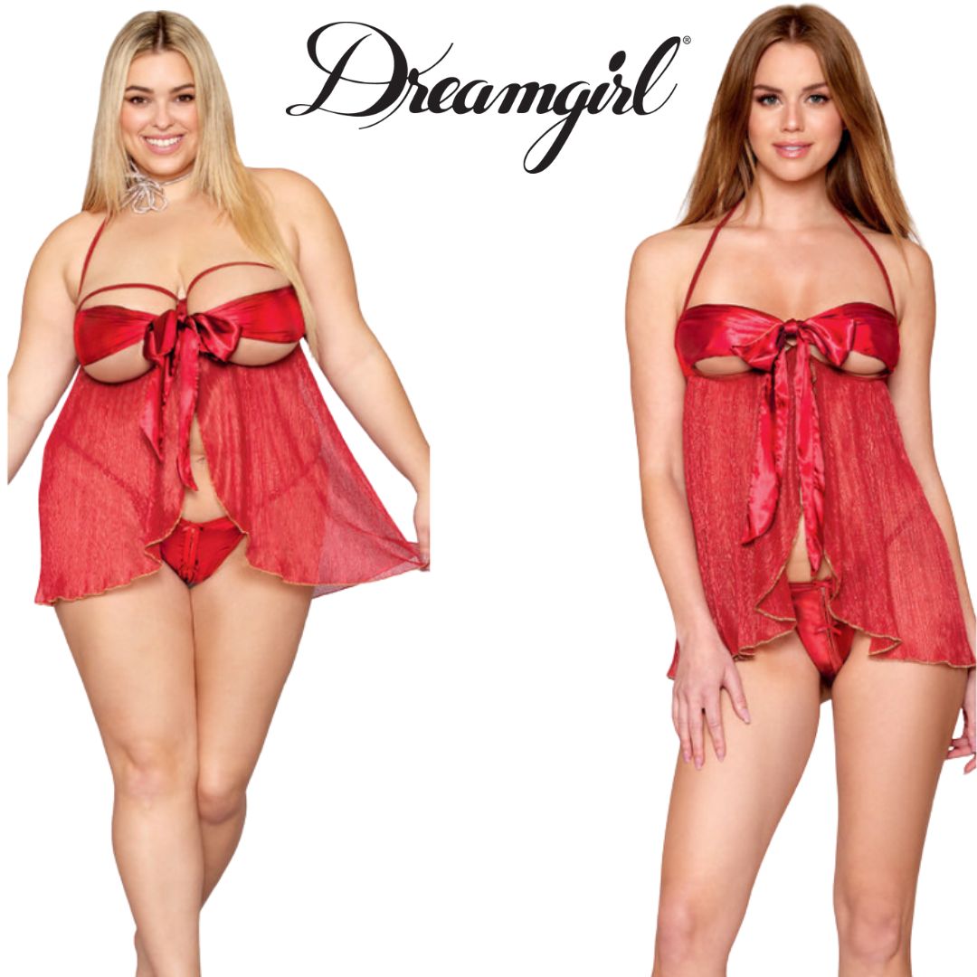 Babydoll W/ Functional Satin Bow