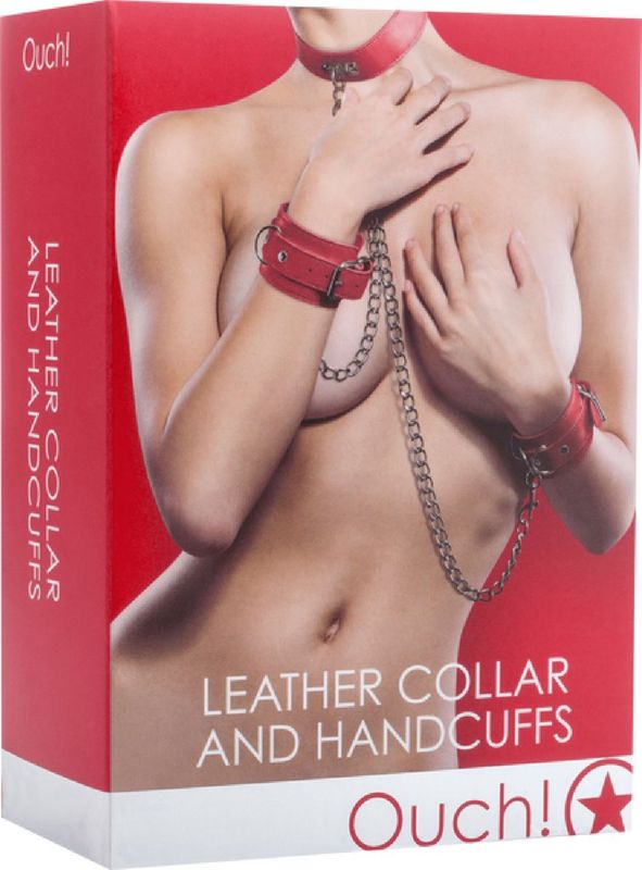 Leather Collar &amp; Handcuffs