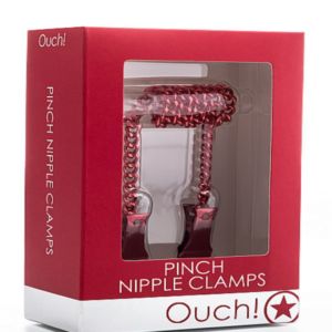 Pinch Nipple Clamps, Colour: Red