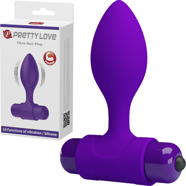 Vibra Butt Plug, Colour: Purple