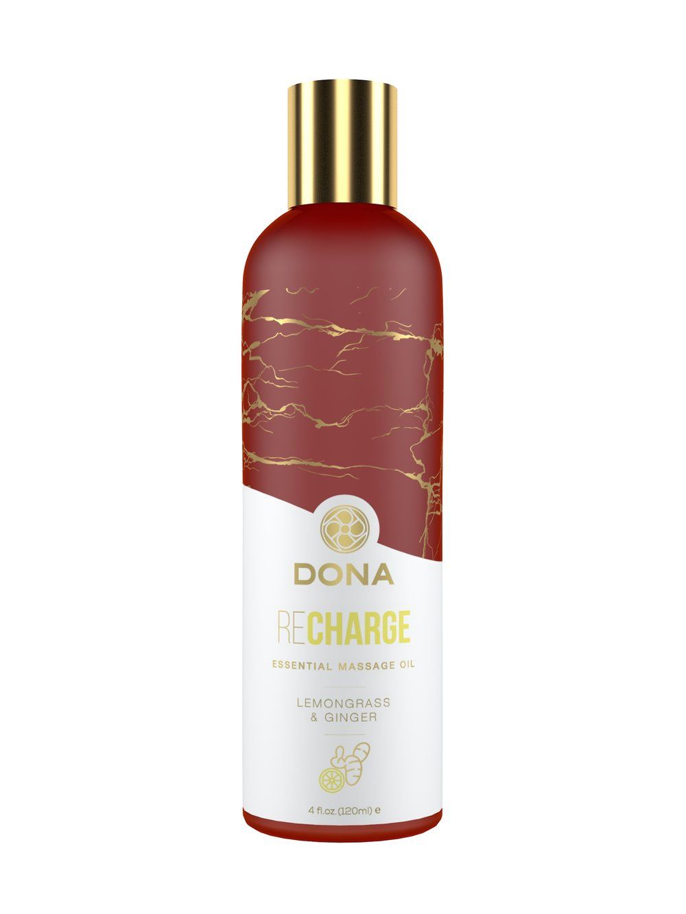 DONA Essential Massage Oil, Scent: LemonGrass and Ginger