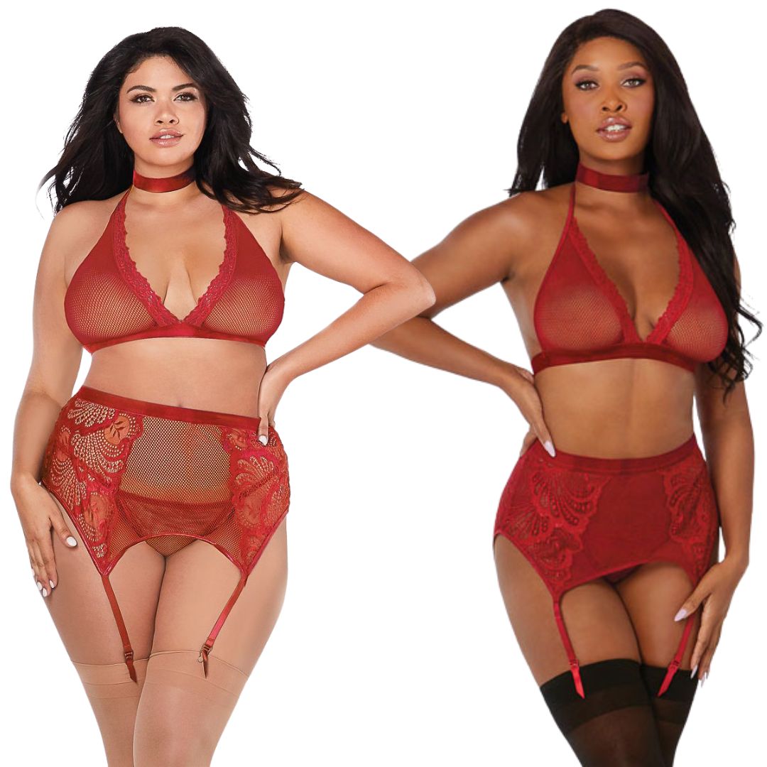 Bra Garter Belt &amp; G-String