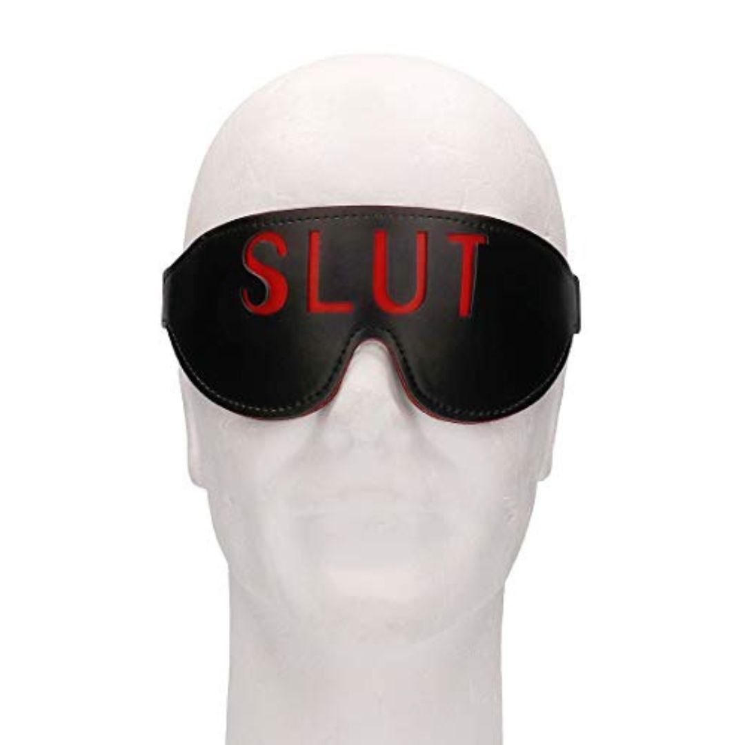 Blindfold SLUT Black