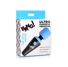 BANG! 10X Vibrating Mini Silicone Wand, Colour: Blue