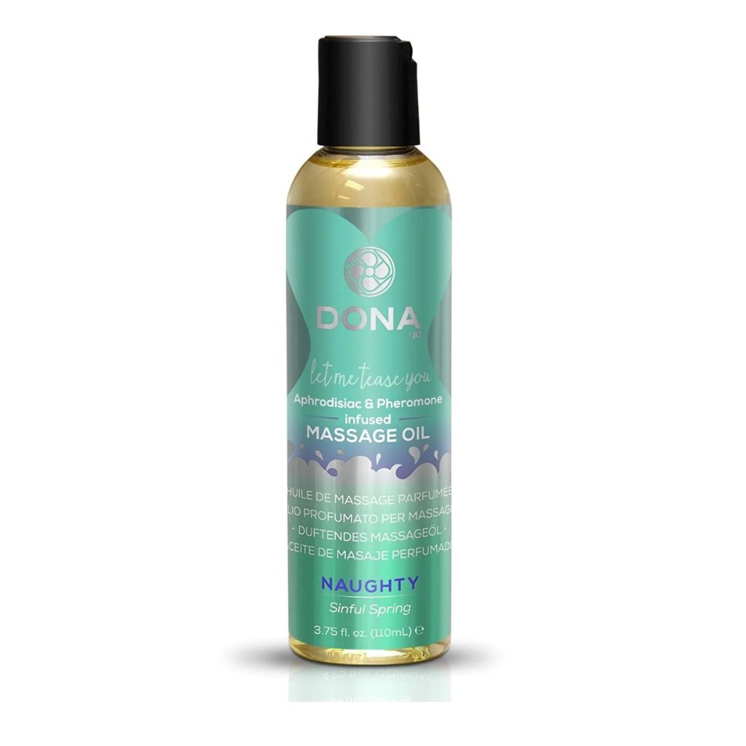 DONA Scented massage oil 110ml, Scent: Naughty - Sinful Spring