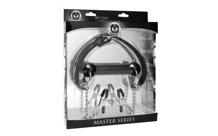 Equine Silicone Bit Gag With Nipple Clamps
