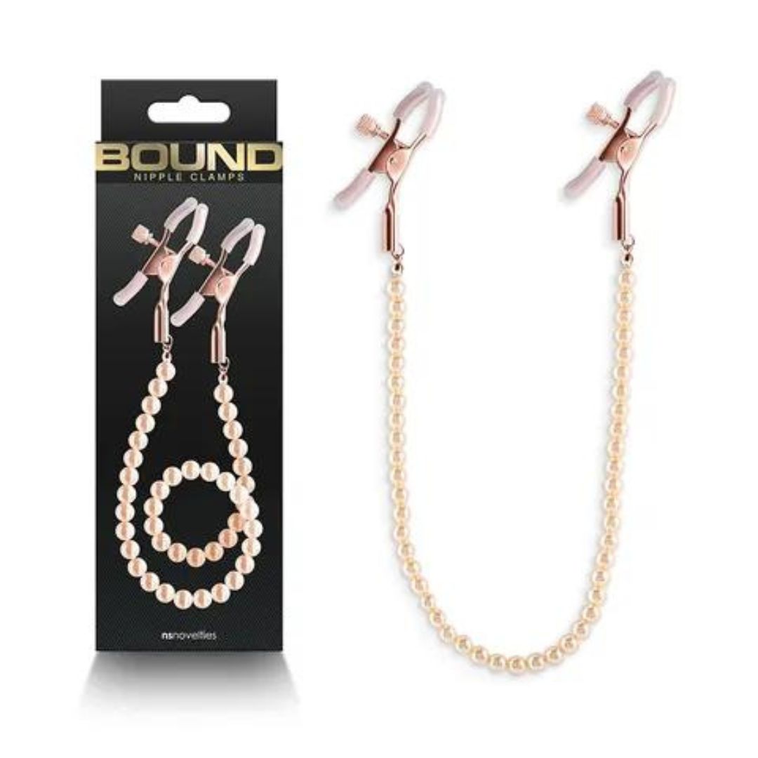 Bound Nipple Clamps - Rose Gold