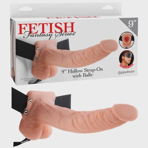 9&#39;&#39; Hollow Strap-on With Balls