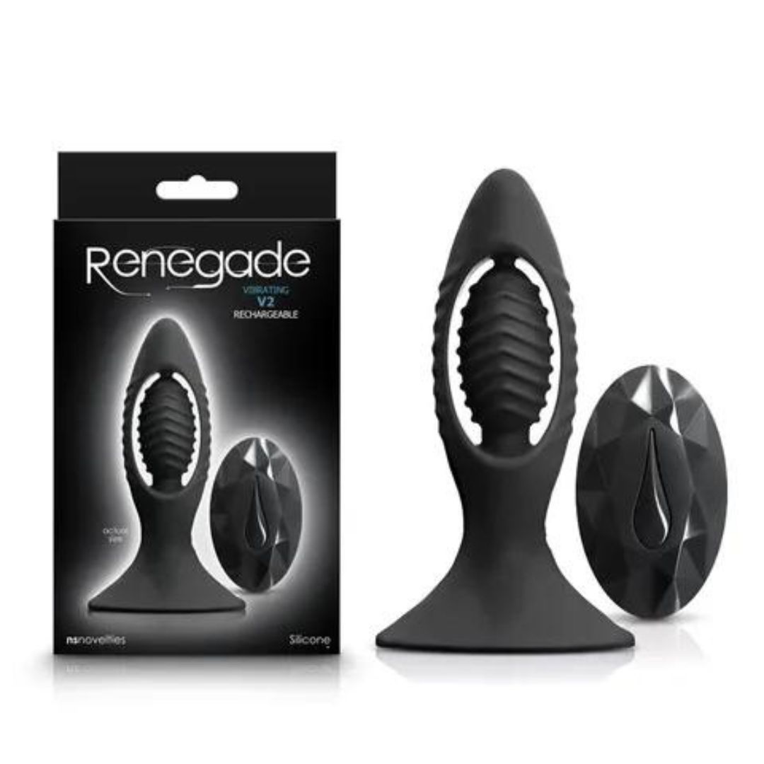 Renegade V2 Vibrating Butt Plug, Colour: Black