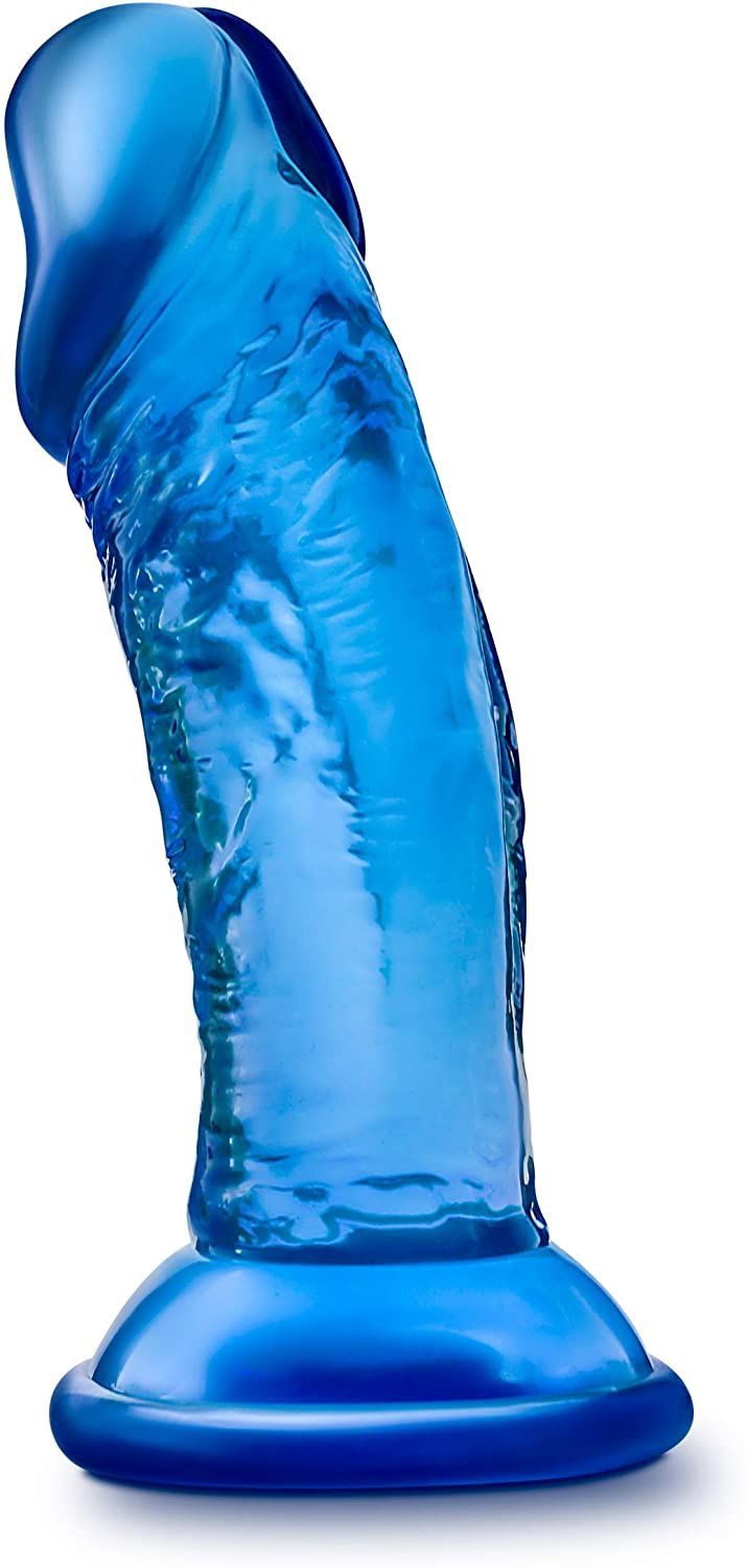 Sweet n Small Dildo with Suction Cup 4&quot;, Colour: Blue