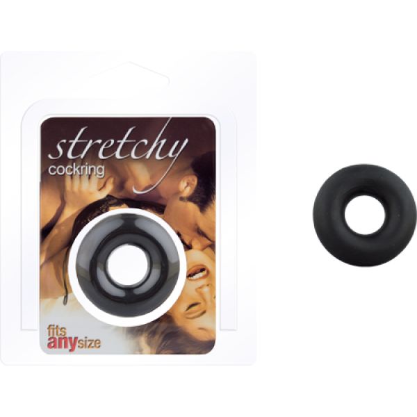 Seven Creations Stretchy Cockring, Colour: Black