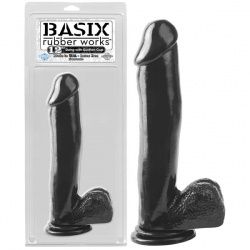 Basix Rubber Works Suction Dong - Black, Size: 12&quot;