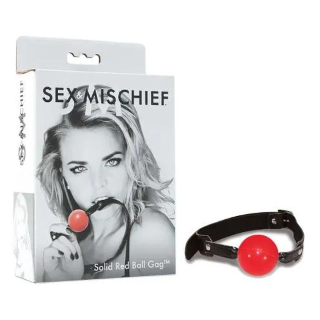 Sex &amp; Mischief Solid Red Ball Gag
