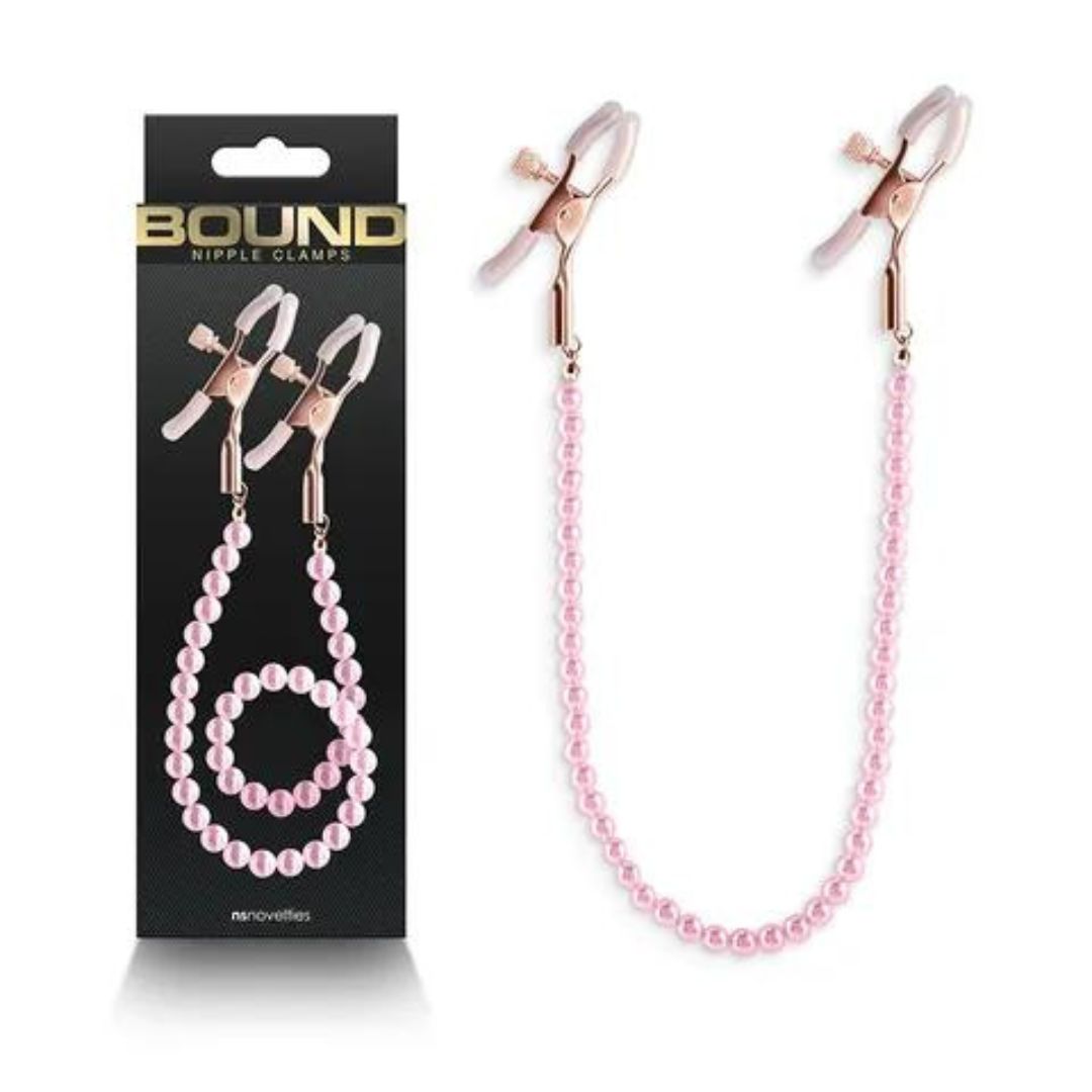 Bound Nipple Clamps - Pink