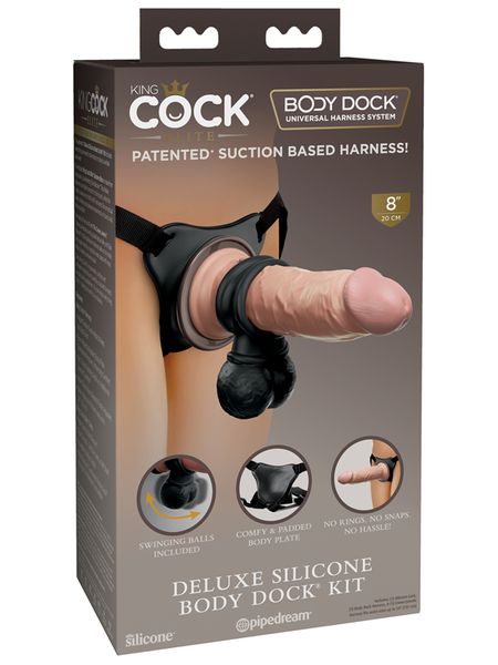 King Cock Elite Deluxe Silicone Body Dock Kit