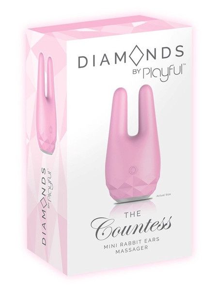 The Countess - Mini Rabbit Ears Massager, Colour: Pink