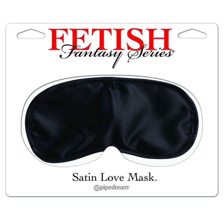 Satin Love Mask, Colour: Black