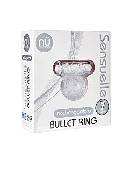 NU Sensuelle Bullet Ring 7 Functions, Colour: Clear
