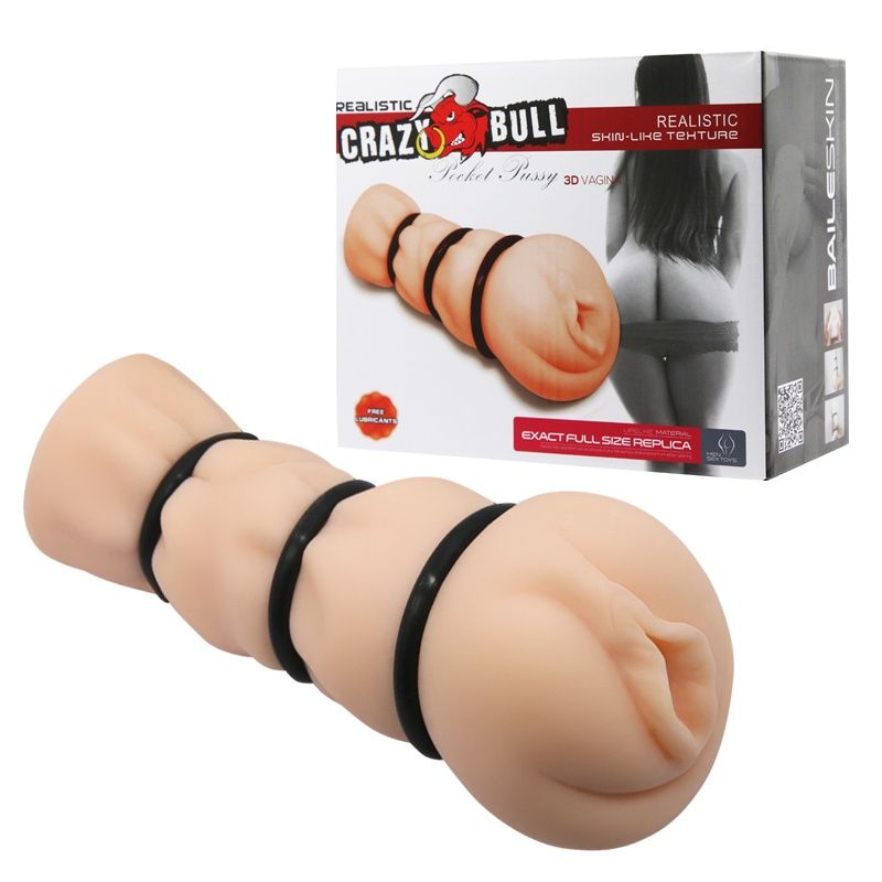 Realistic 3D Vagina Masturbator, Style: Pocket Pussy