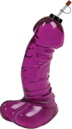 Dicky Chug Penis Drink Bottle, Colour: Purple