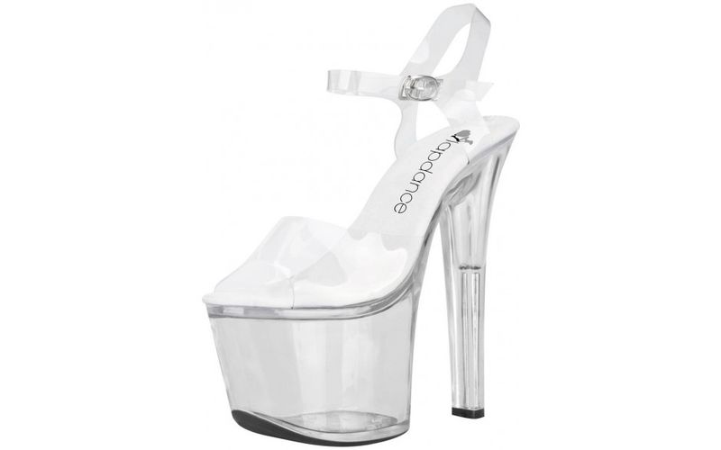 Clear Platform Sandal w/ Quick Release Strap - 7 Inch