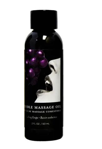 Earthly Body Edible Massage Oil, Flavour: Grape