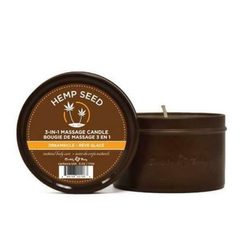Hemp Seed 3-In-1 Massage Candle, Scent: Dreamsicle (Tangerine &amp; Plum)