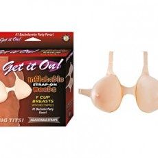 Get it On Inflatable Strap On Boobie Flesh