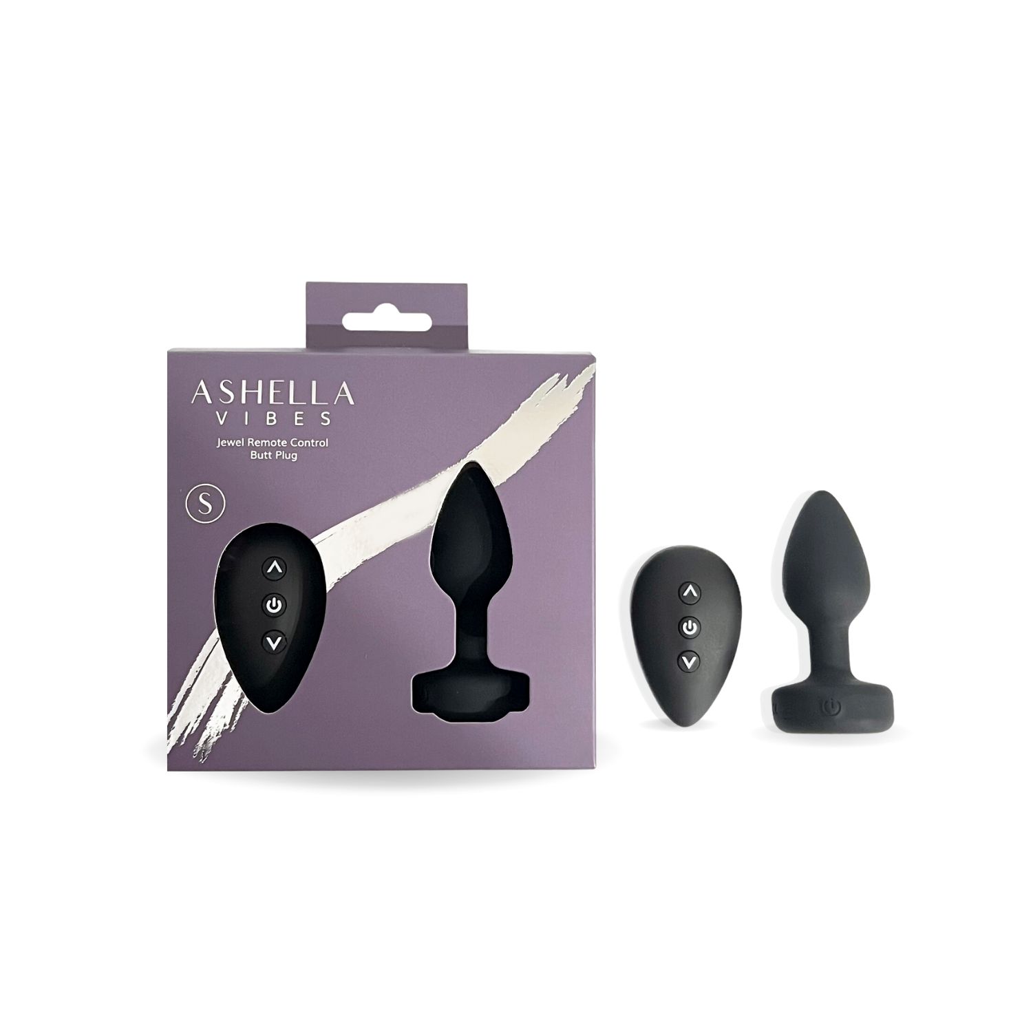 Ashella Jewel Remote Control Butt Plug, Size: Small