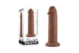 Evolved 7&#39;&#39; GIRTHY VIBRATING DONG DARK