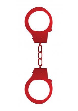 Ouch Beginners Handcuffs, Colour: Red