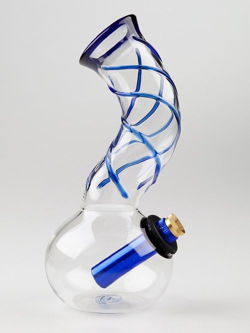 Small Blue Swirl Pourer 200mm