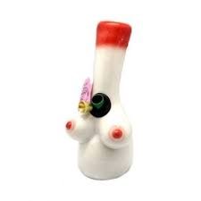 Ceramic Boobs Pourer 195mm, Colour: White/ Red