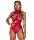 Wetlook Faux leather teddy