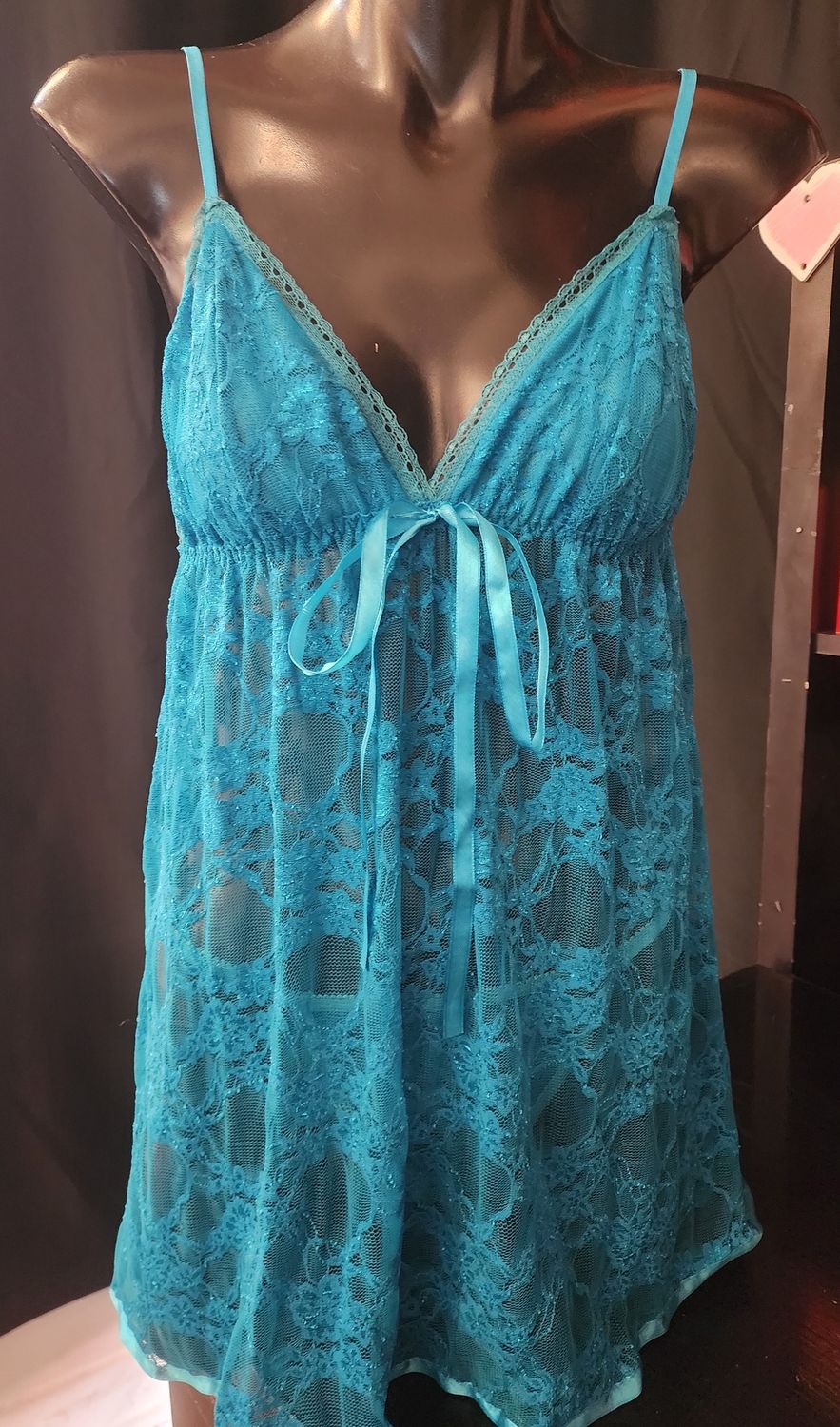 Lace Babydoll With G-String - Size 10