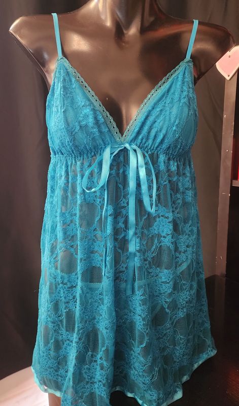Lace Babydoll With G-string - Size 10