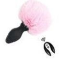 Vibrating Bunny Tail w Remote, Colour: Pink