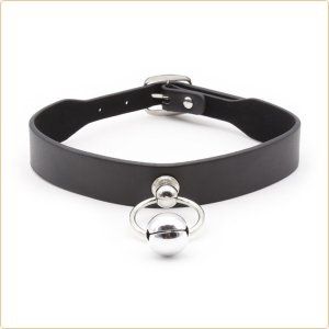 Pin Buckle Neck Collar with bell, Colour: Black