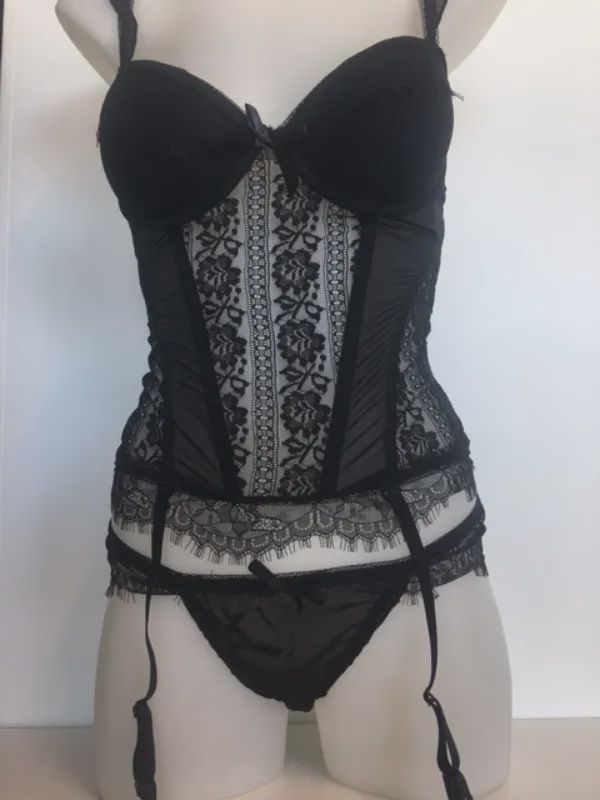 Soft Black Corset - Size 10/12