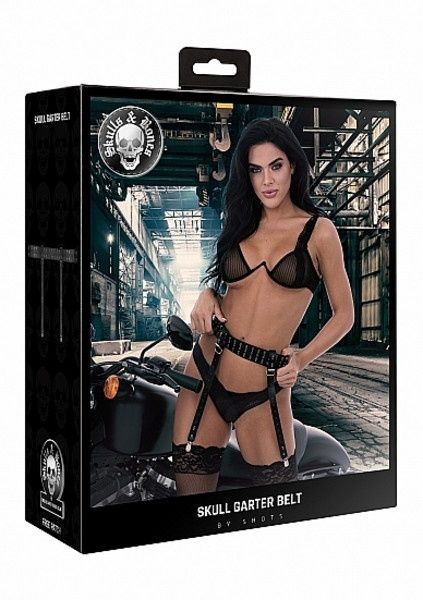 Skulls &amp; Bones Garter Belt With Skulls