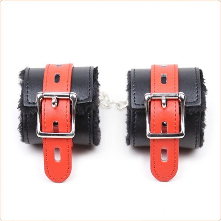 Black &amp; Red Plus Ankle Cuffs