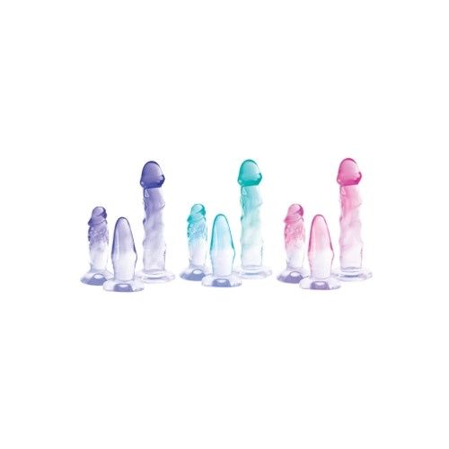 Parti Sapphire 3 in 1 Dildo &amp; Butt Kit - Transparent 4A