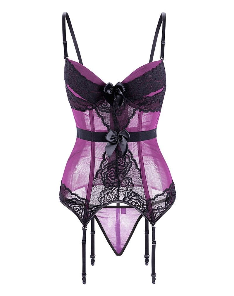 Mesh Bustier Top Set