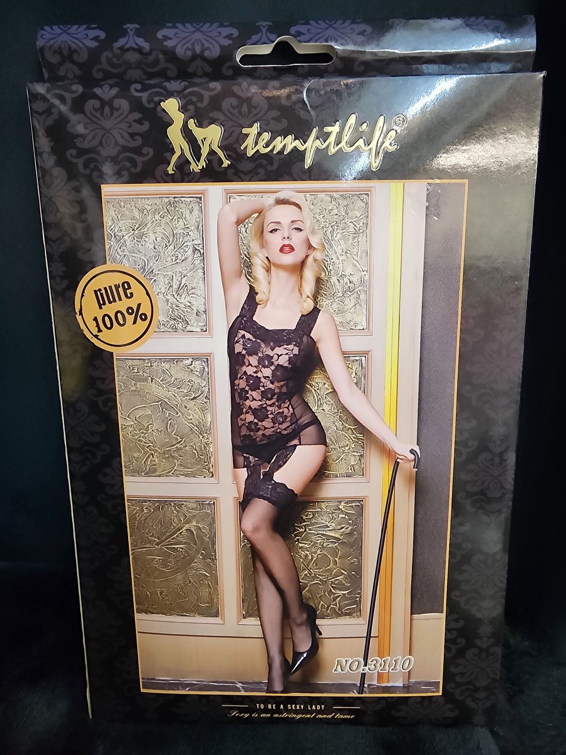 lace trimmed bodystocking