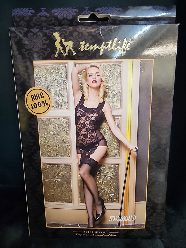 lace trimmed bodystocking
