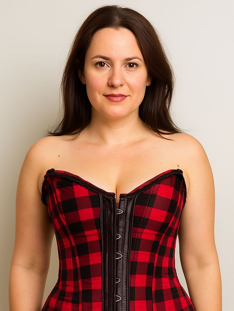 Burlesque Red Ribbons Corset - size 10