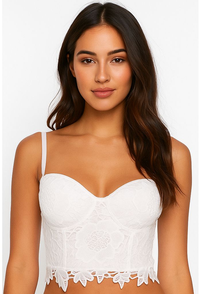 Goth Floral Lace Bustier