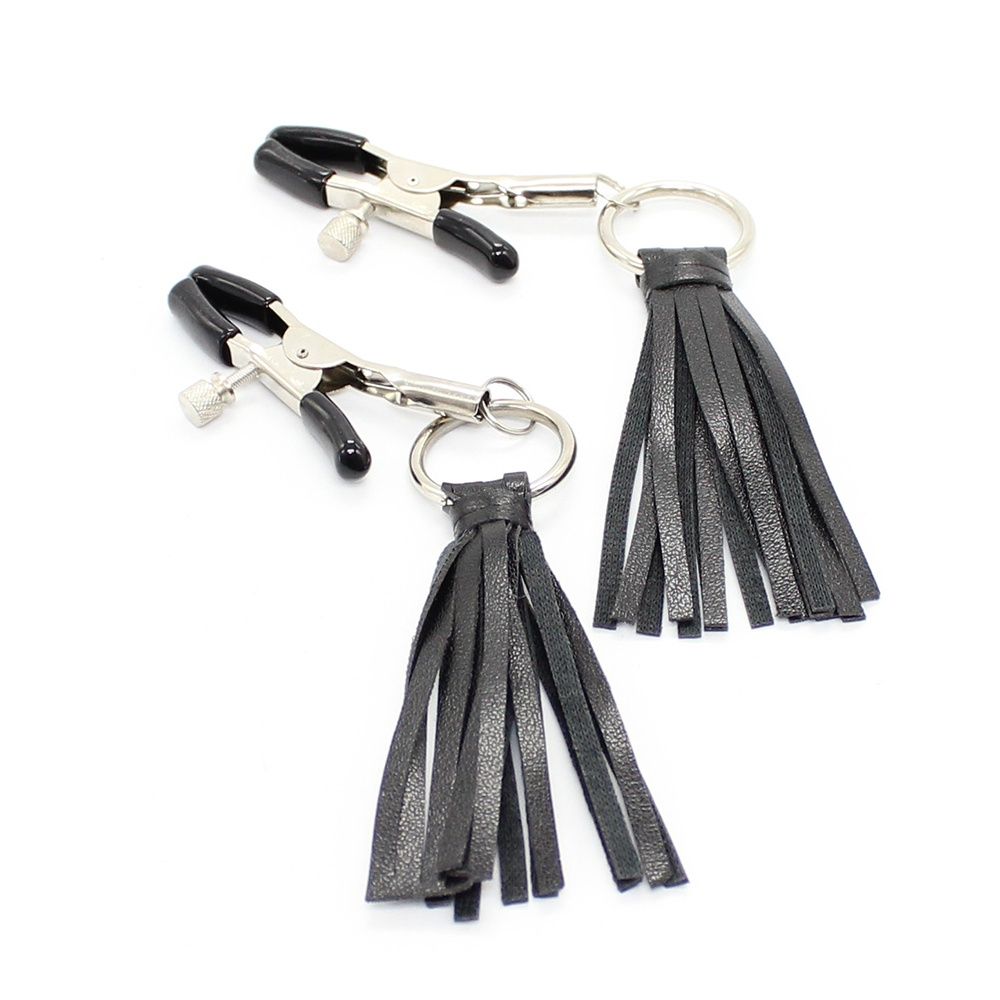Nipple Clamps W/Leather Tassels